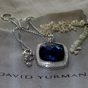 Albion 20×20mm Hampton Blue Topaz Pendant Necklace